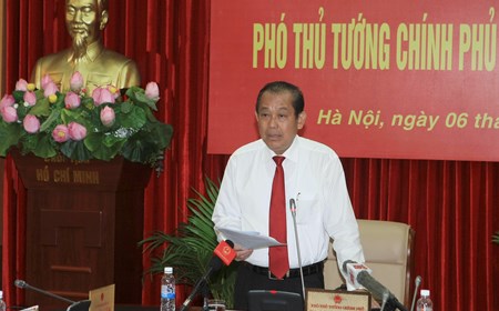 Phó Thủ tướng Trương Hòa Bình làm việc với Bộ Nội vụ